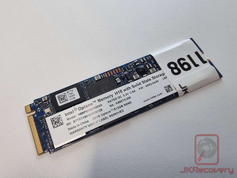 Odzyskiwanie danych Intel Optane H10 32GB + 512GB HBRPEKNX020A