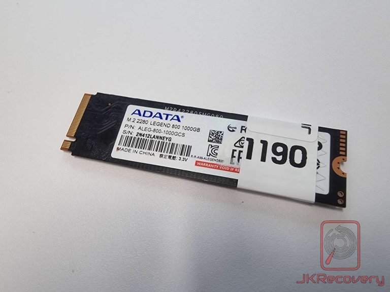 Odzyskiwanie danych Adata Legend 800 ALEG-800-1000GCS