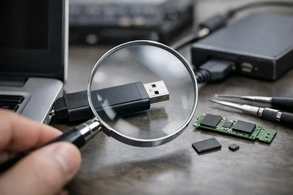 Pendrive niewykrywany - odzysk danych krok po kroku